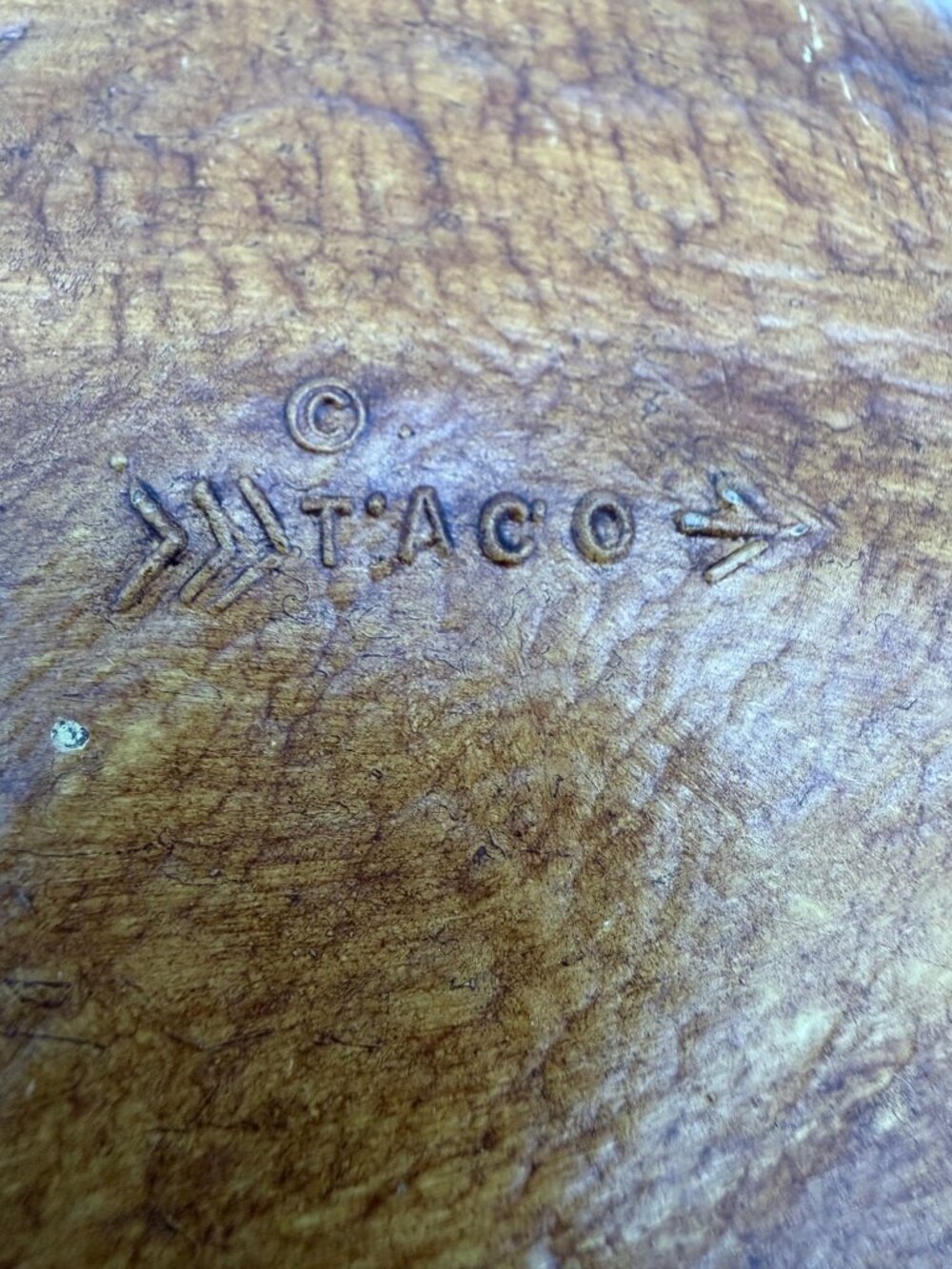 Vintage TACO Yellowstone Park Faux Wood Resin Wall Bowl Tray Old Faithful 11.5in - Picture 3 of 7